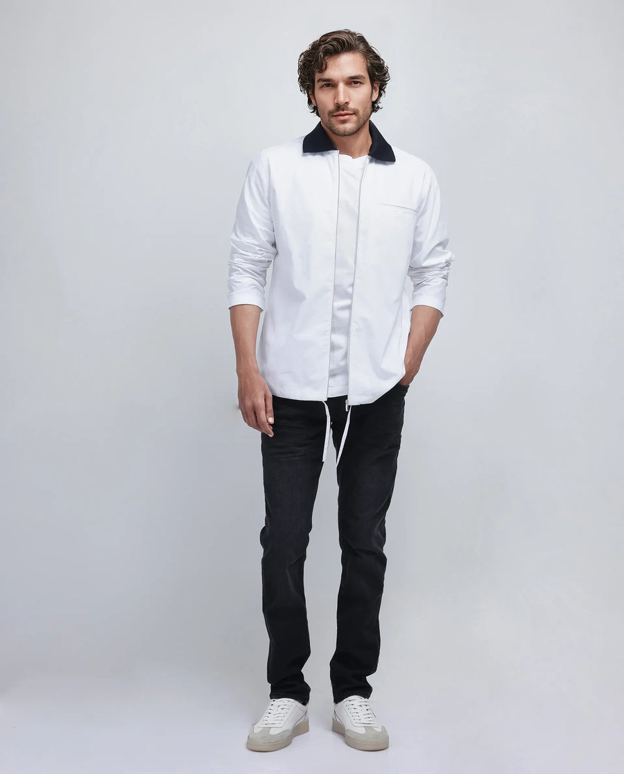 Rare Rabbit Men's Kax White Cotton Plain Relaxed Fit Full Sleeve Collared Shirt