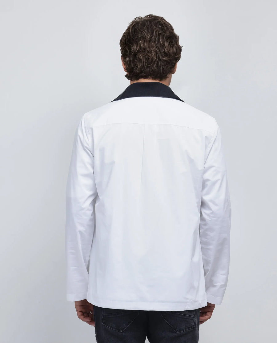 Rare Rabbit Men's Kax White Cotton Plain Relaxed Fit Full Sleeve Collared Shirt
