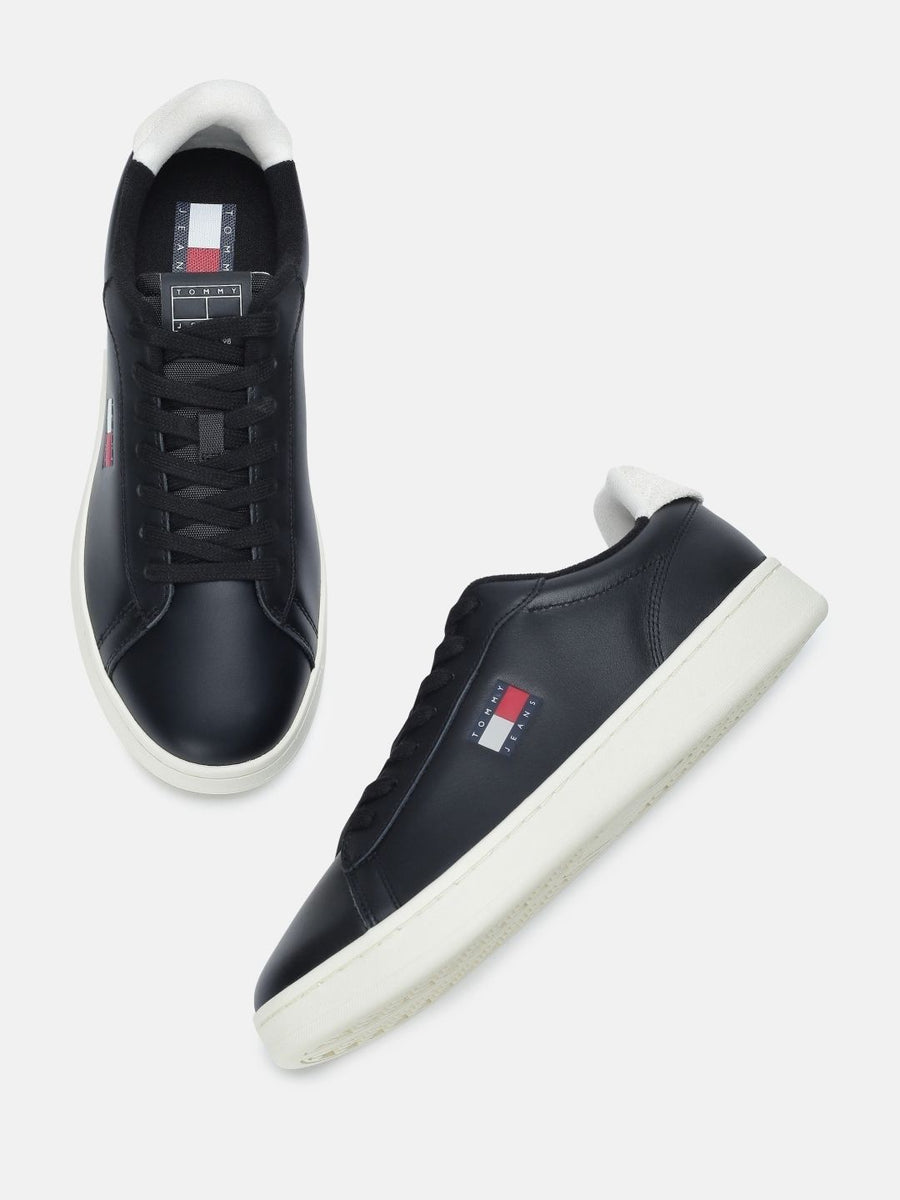Tommy Hilfiger Men's Archive'98 Black Leather Sneakers