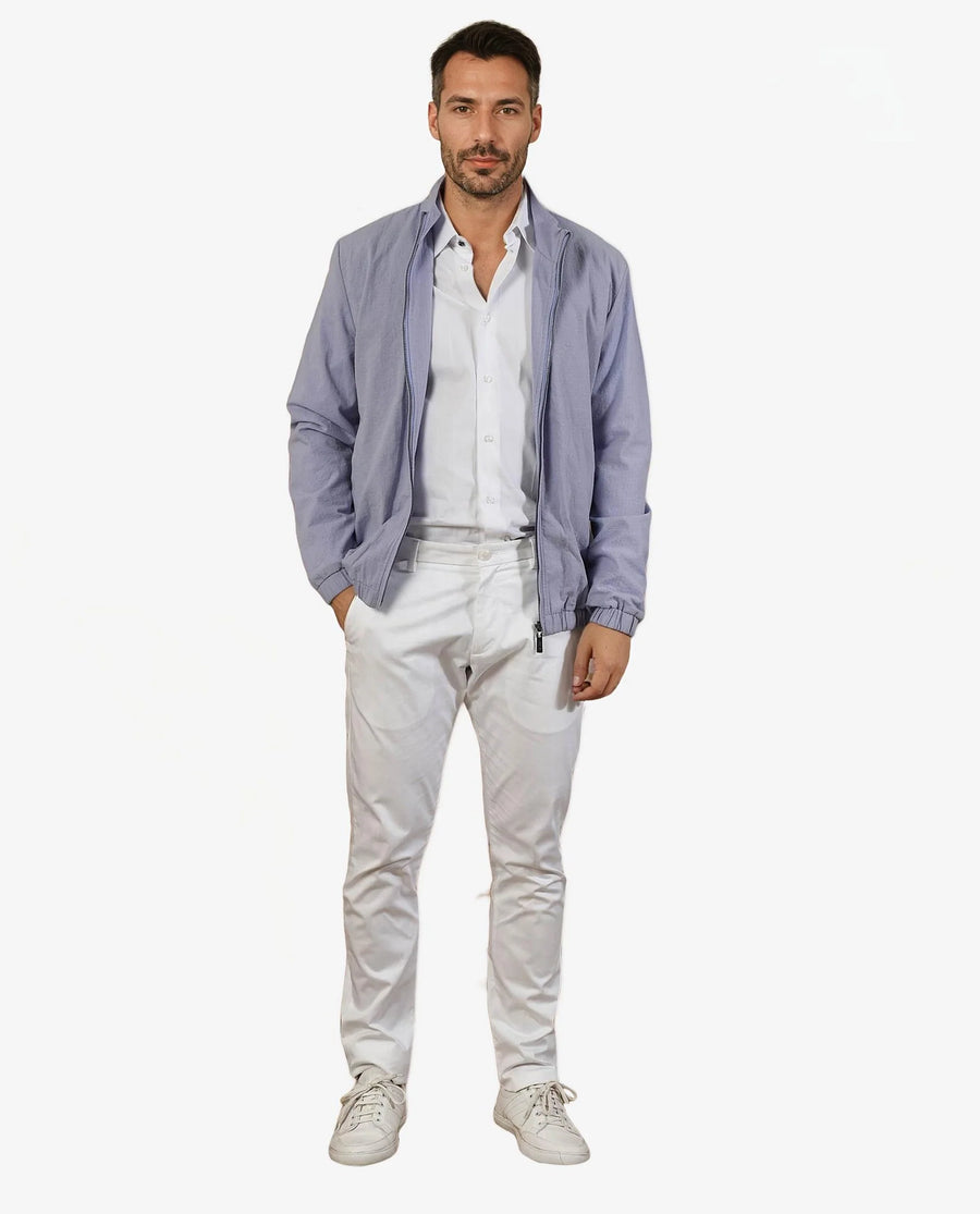 Rare Rabbit Men's Kenny Purple Polyester Plain Regular Fit Full Sleeve High Neck Jacket