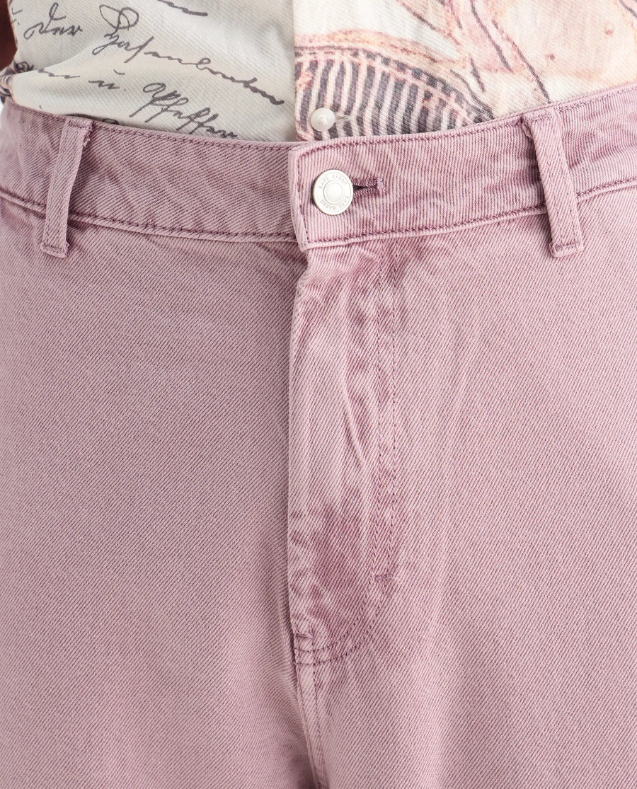 Rare Rabbit Men's Klop Dusky Purple Cotton Plain Carpenter Fit Jeans