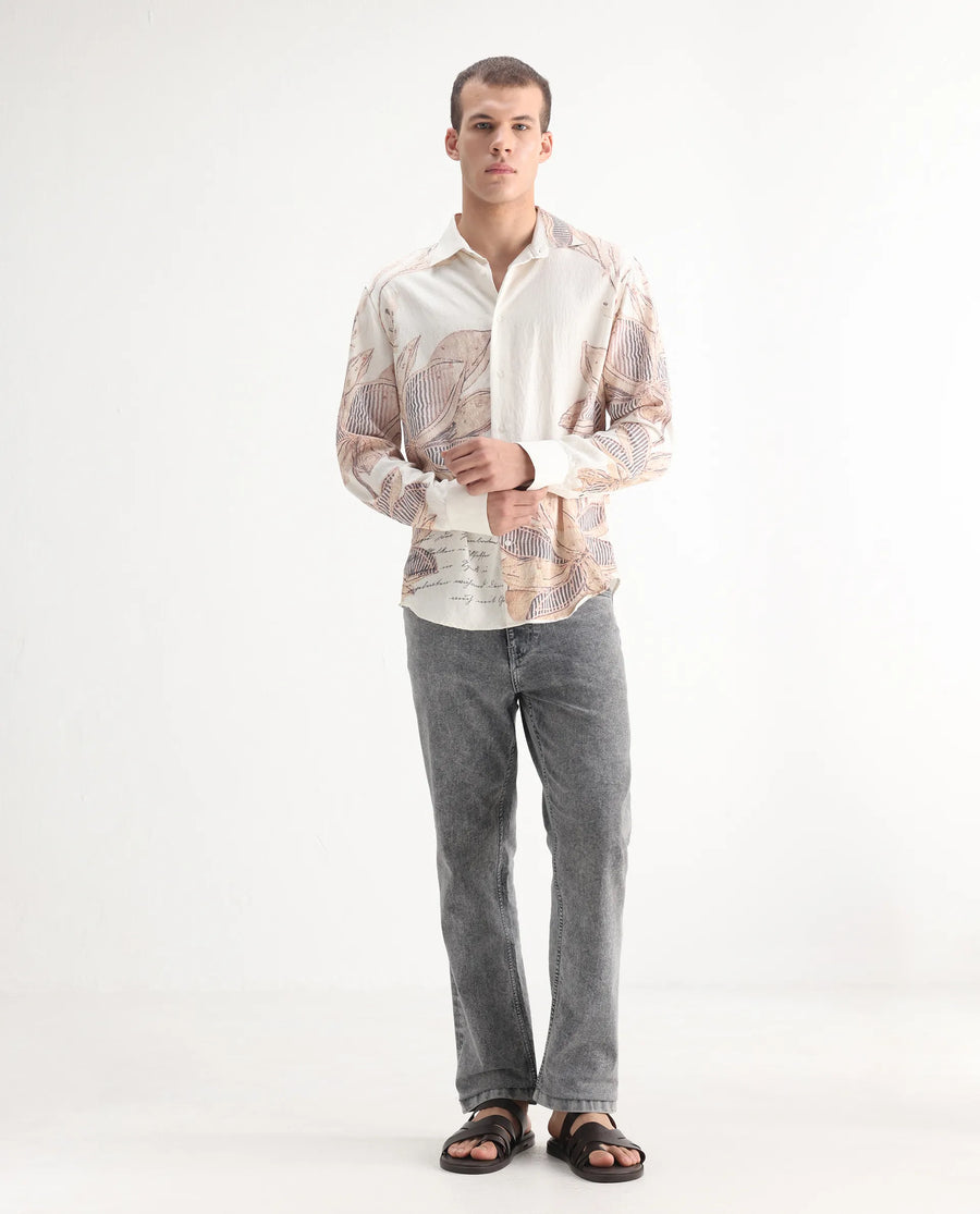 Rare Rabbit Men's Klune Light Grey Cotton Plain Hawk Slim Fit Jeans