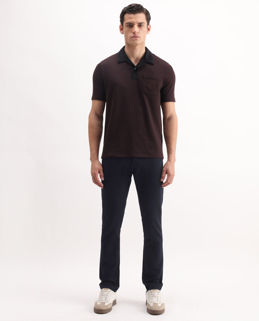 Rare Rabbit Men's Korv-25 Navy Cotton Blend Plain Hawk Slim Fit Jeans