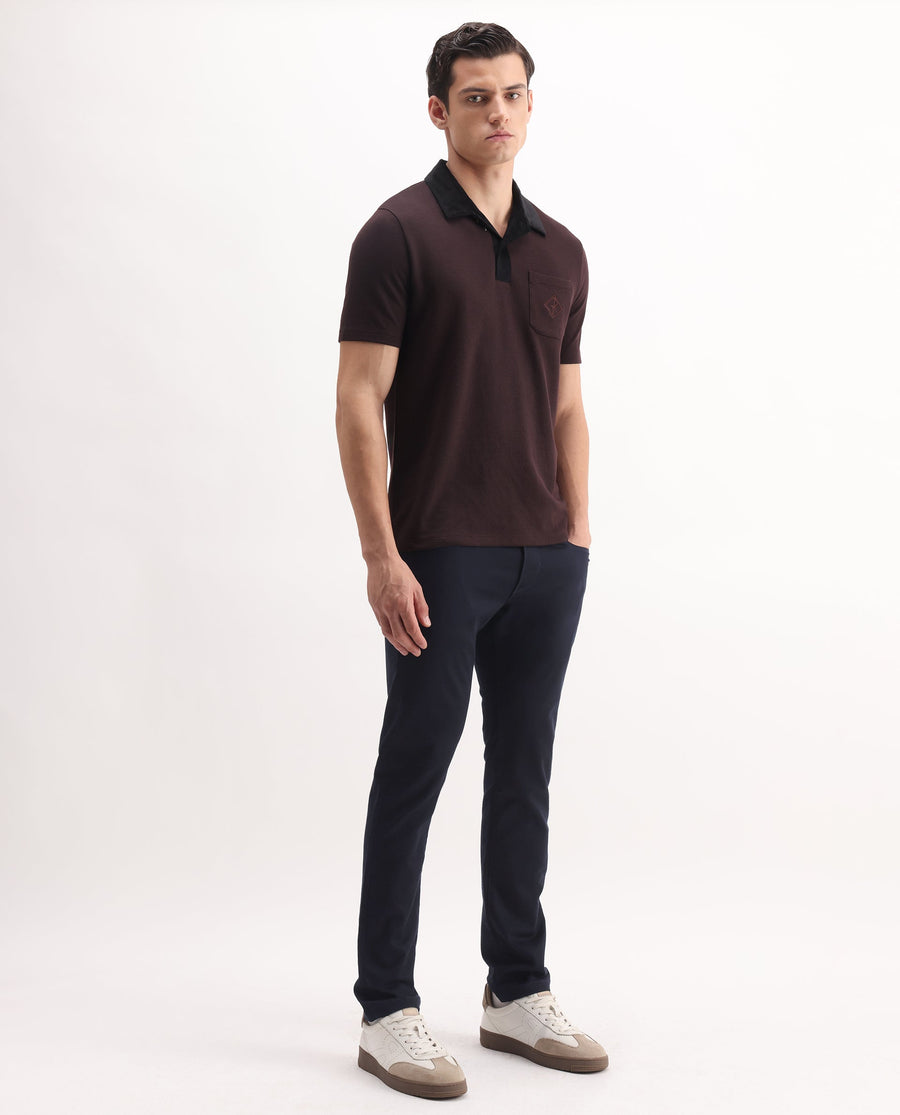 Rare Rabbit Men's Korv-25 Navy Cotton Blend Plain Hawk Slim Fit Jeans