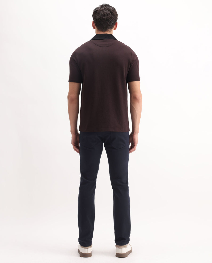 Rare Rabbit Men's Korv-25 Navy Cotton Blend Plain Hawk Slim Fit Jeans