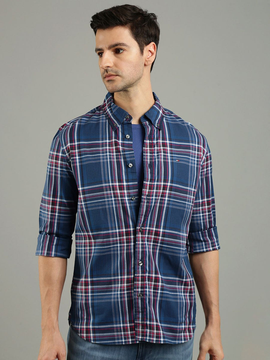 Tommy Hilfiger Men Tartan Checks Opaque Checked Casual Shirt