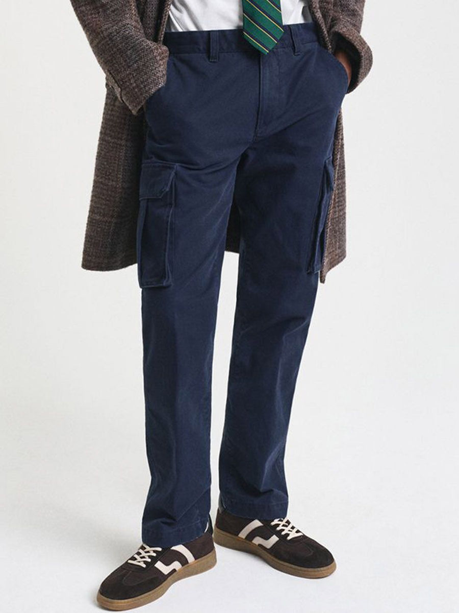 GANT Men Regular Fit Mid-Rise Pure Cotton Cargos Trouser
