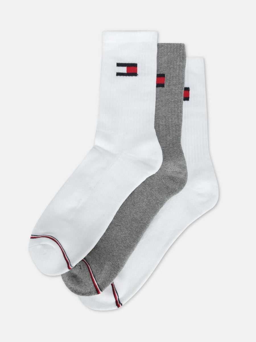 Tommy Hilfiger Men Pack of 3 Cotton Assorted Calf Length Socks