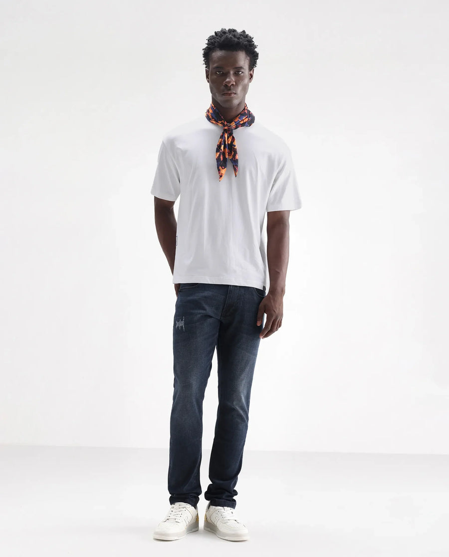 Rare Rabbit Men's Laiden Dusky Green Cotton Plain Hawk Slim Fit Jeans