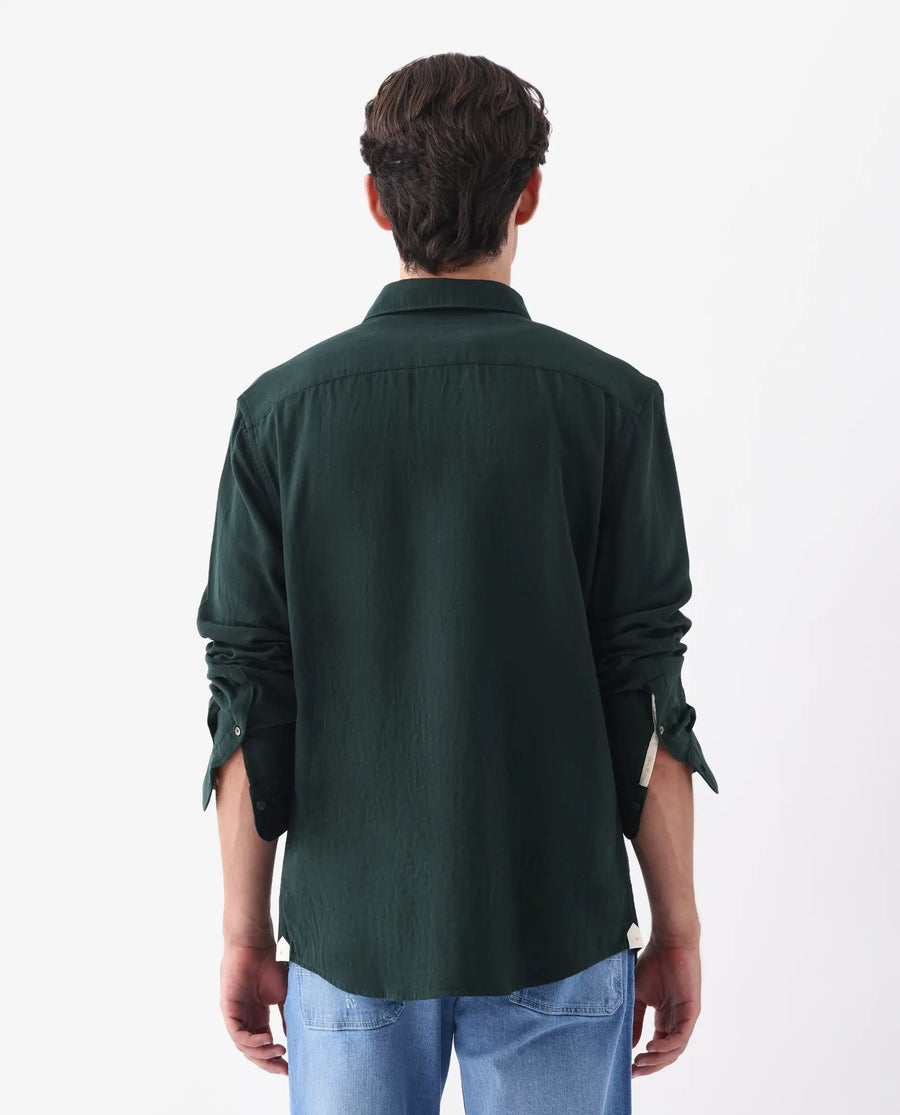 Rare Rabbit Men's Layerr-26 Teal Cotton Plain Regular Fit Full Sleeve Collared Shirt