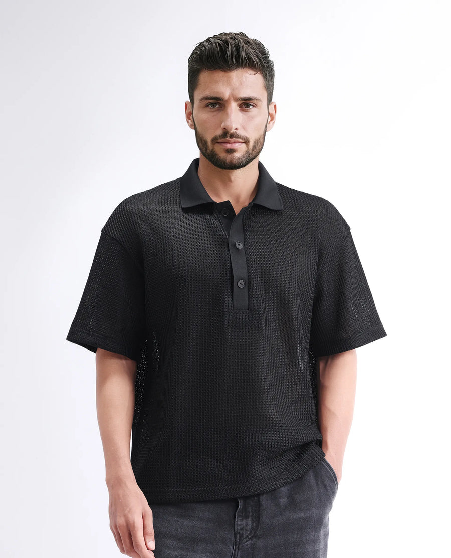 Rare Rabbit Men's Lbiza Black Cotton Plain Regular Fit Full Sleeve Collared Shirt