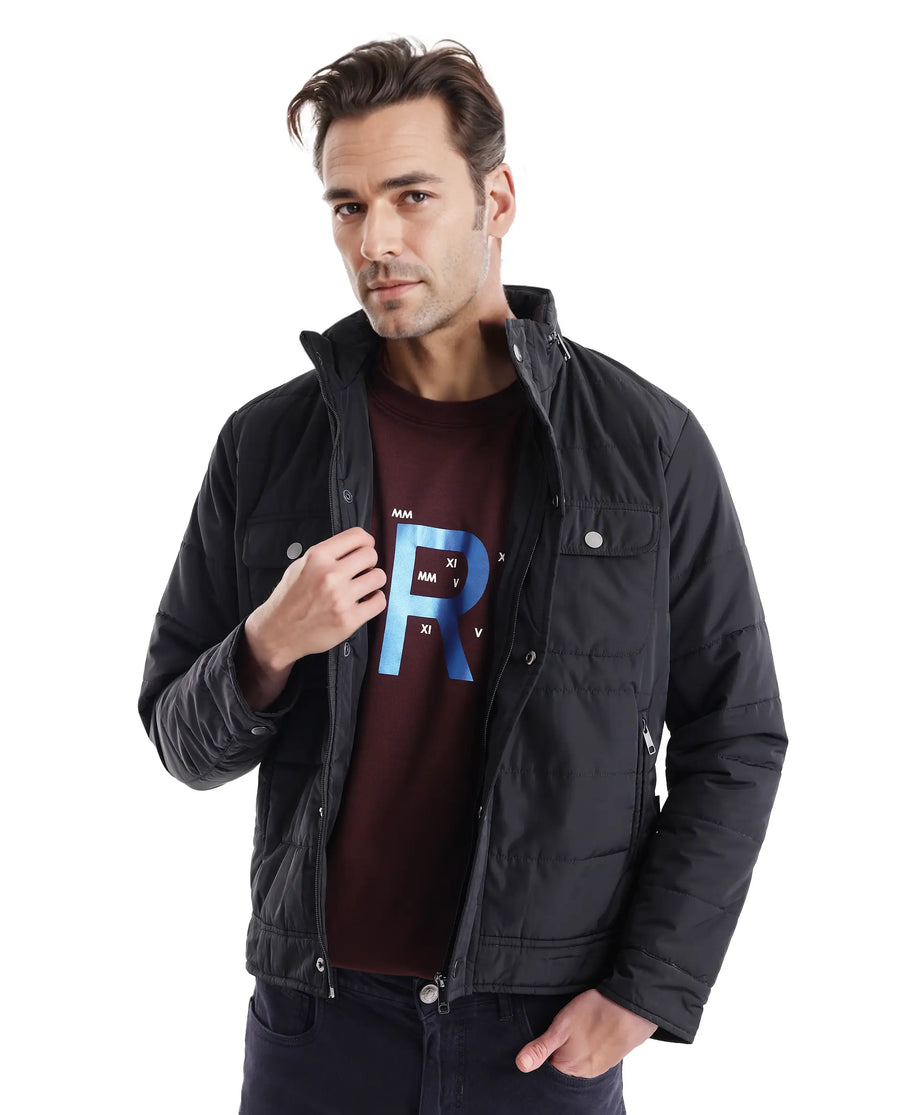 Rare Rabbit Men's Leat Dark Brown Cotton Graphic Print Boxy Fit Half Sleeve Crew Neck T-Shirt