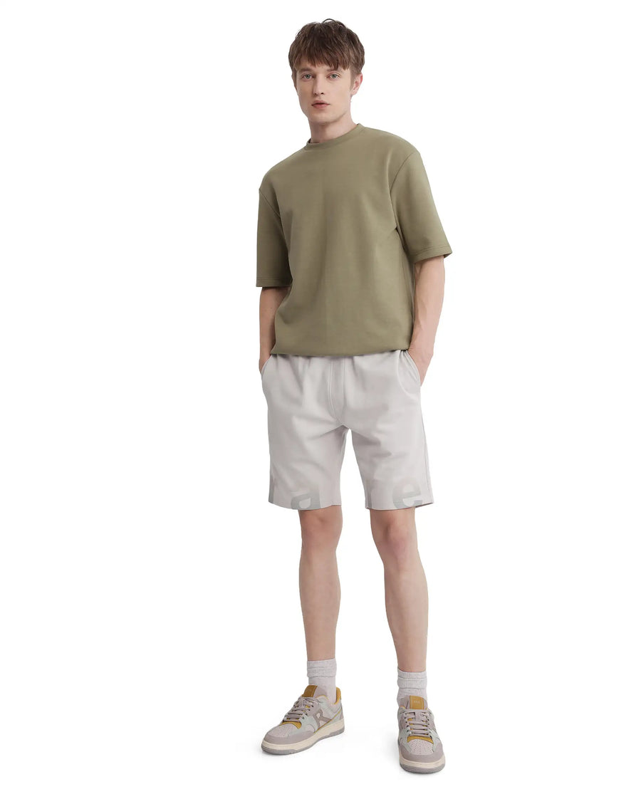 Rare Rabbit Men's Lets Dark Grey Cotton Graphic Print Regular Fit Shorts