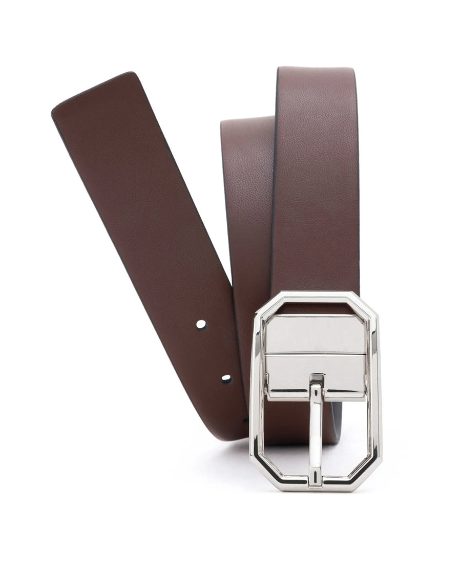 Rare Rabbit Men's Lionor Black Belt Leather