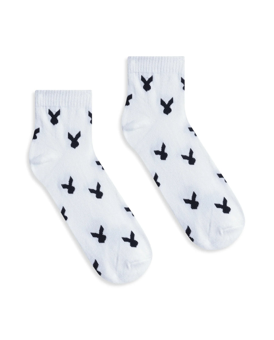 Rare Rabbit Men Loger - 3 White High Ankle Socks