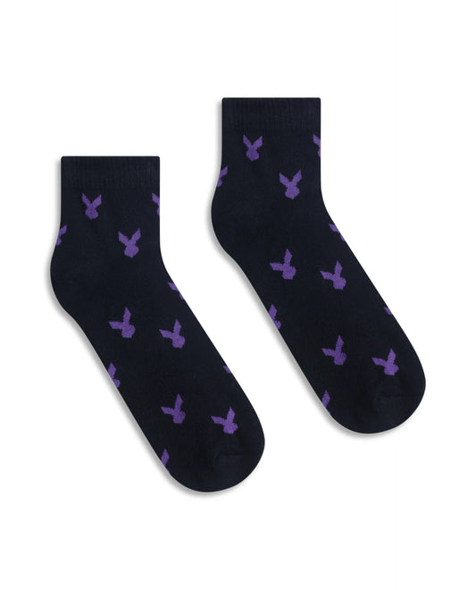 Rare Rabbit Men Loger - 4 Black High Ankle Socks