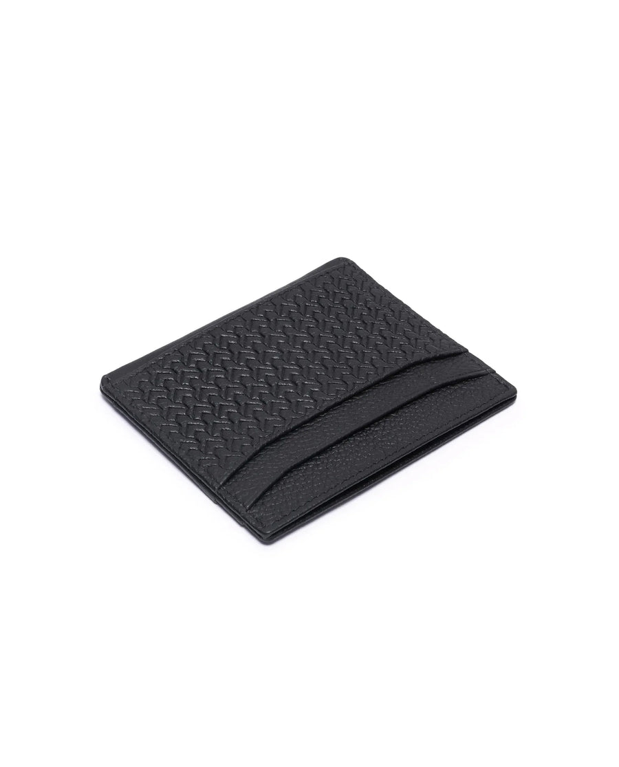 Rare Rabbit Men Lorent Black Leather Card Holder
