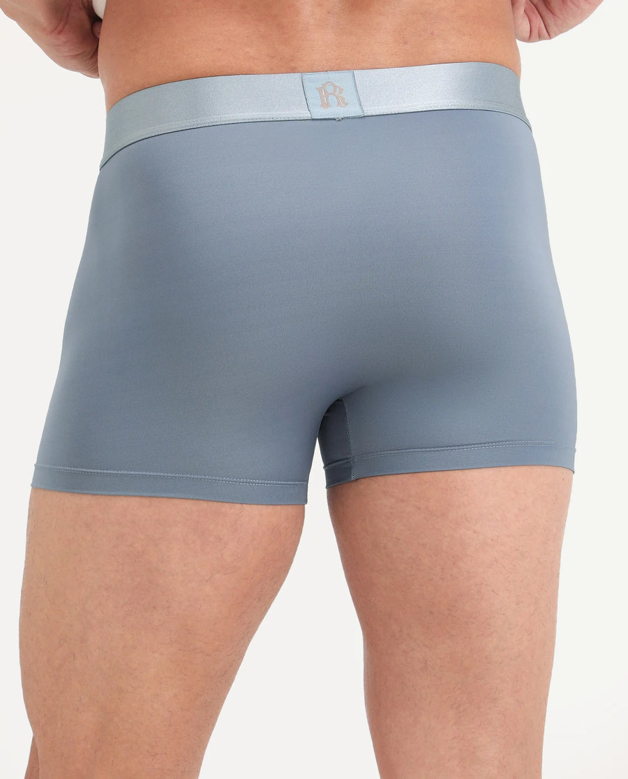 Rare Rabbit Men's Lovi Blue Soft Nylon Blend Trunks