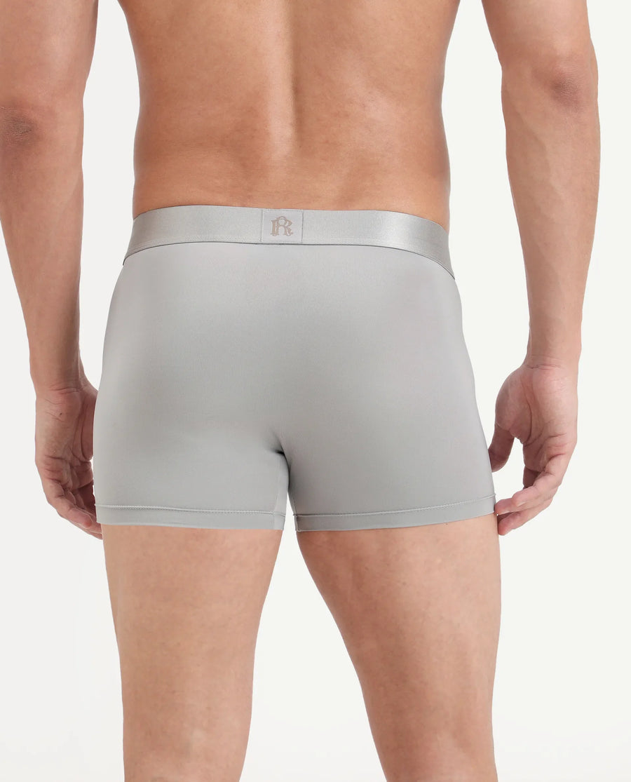 Rare Rabbit Men's Lovi Grey Soft Nylon Blend Trunks