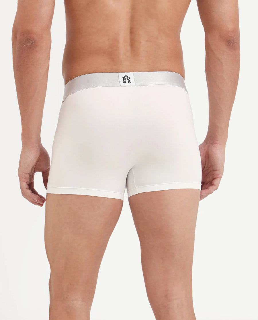 Rare Rabbit Men's Lovi Off White Soft Nylon Blend Trunks