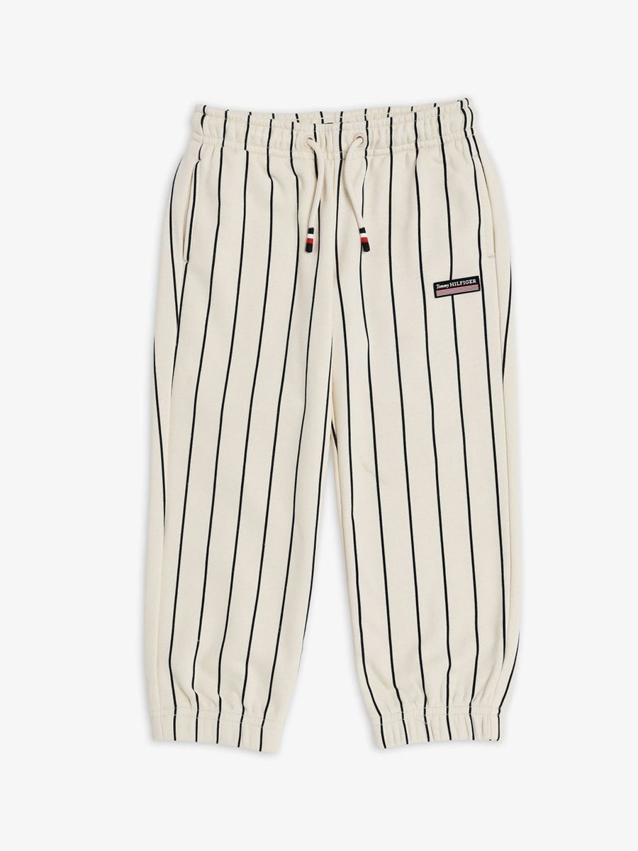 Tommy Hilfiger Europe Boys Striped Relaxed-Fit Mid-Rise Joggers