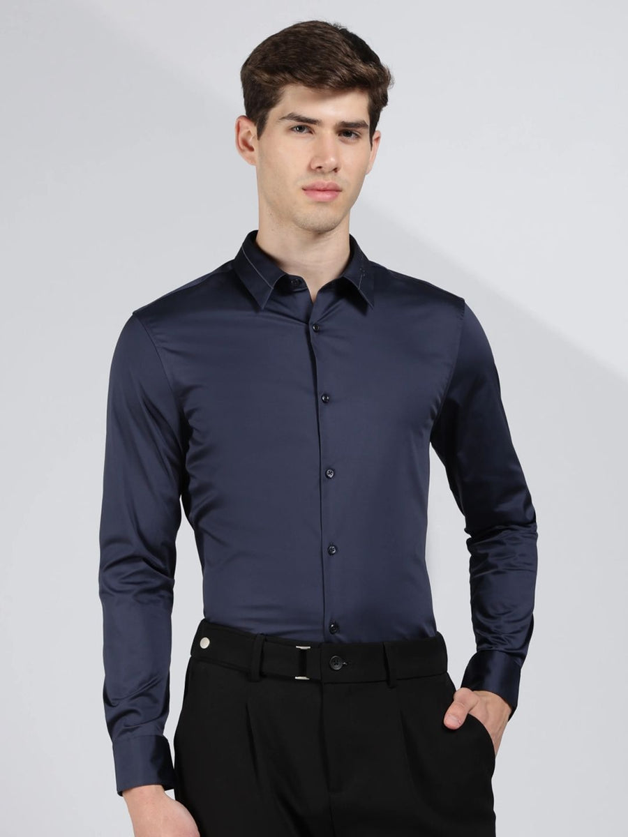 Calvin Klein Jeans Solid Slim Fit Cotton Shirts