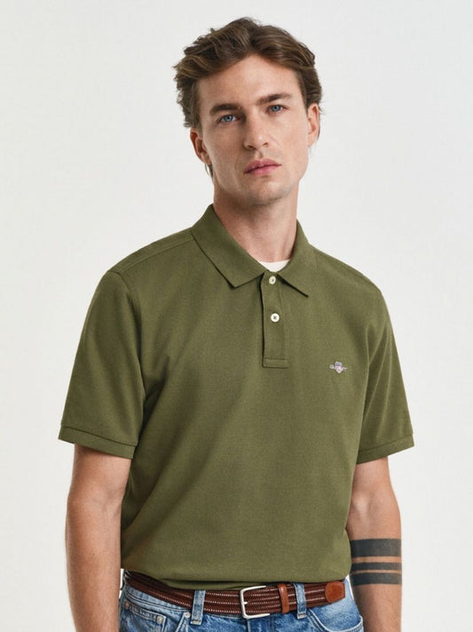 GANT Men Polo Collar Pure Cotton T-shirt
