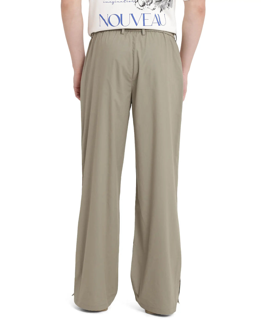 Rare Rabbit Men's Macon Green Cotton Plain Baggy Fit Track Pant