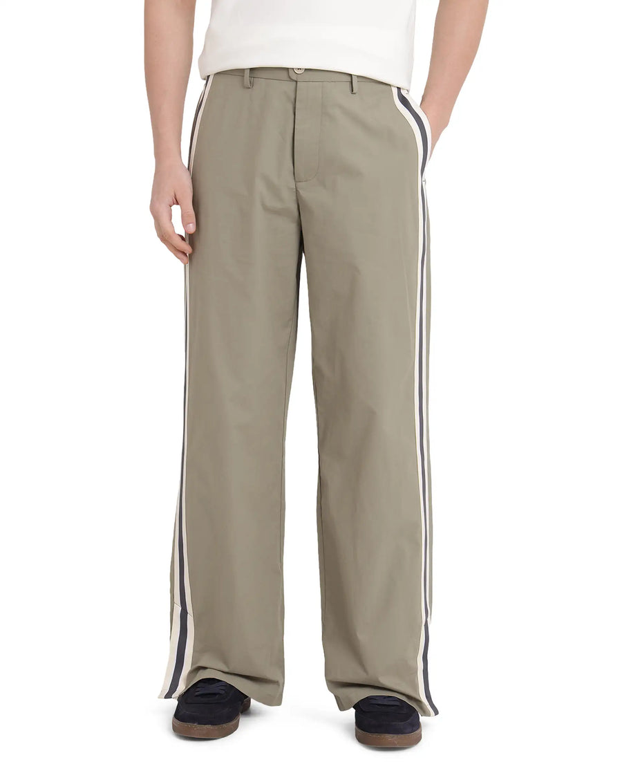 Rare Rabbit Men's Macon Green Cotton Plain Baggy Fit Track Pant