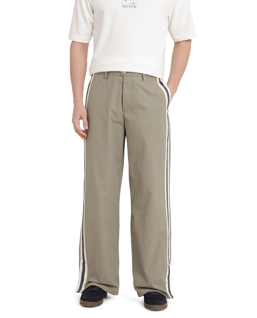 Rare Rabbit Men's Macon Green Cotton Plain Baggy Fit Track Pant