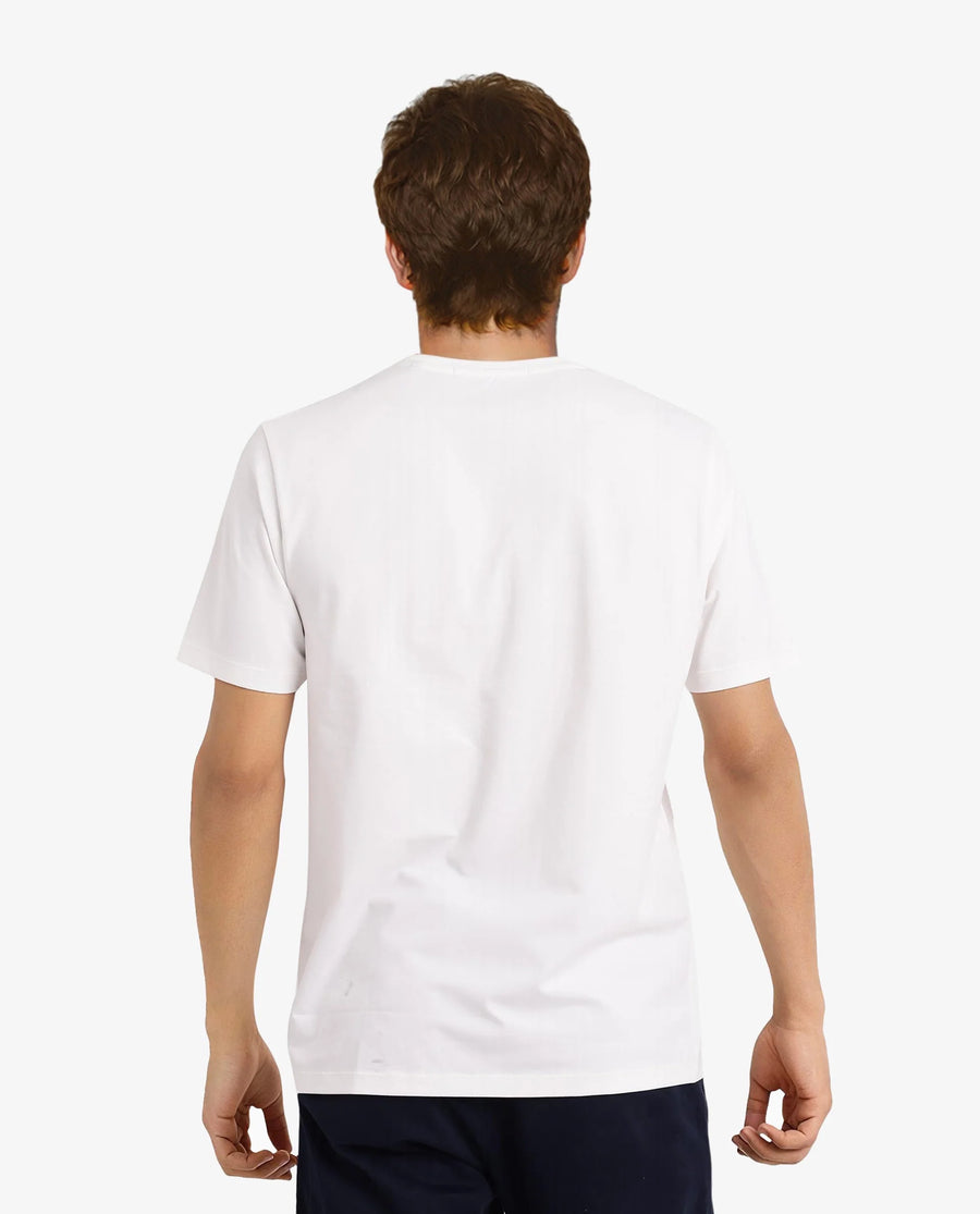 Rare Rabbit Men's Make Off White Cotton Graphic Print Regular Fit Half Sleeve Crew Neck T-Shirt