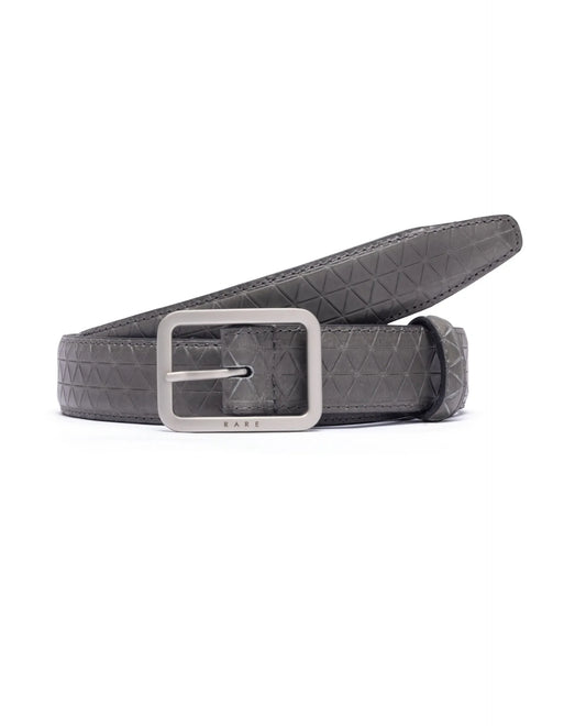 Rare Rabbit Men's Malfy Grey Non Reversible Belt