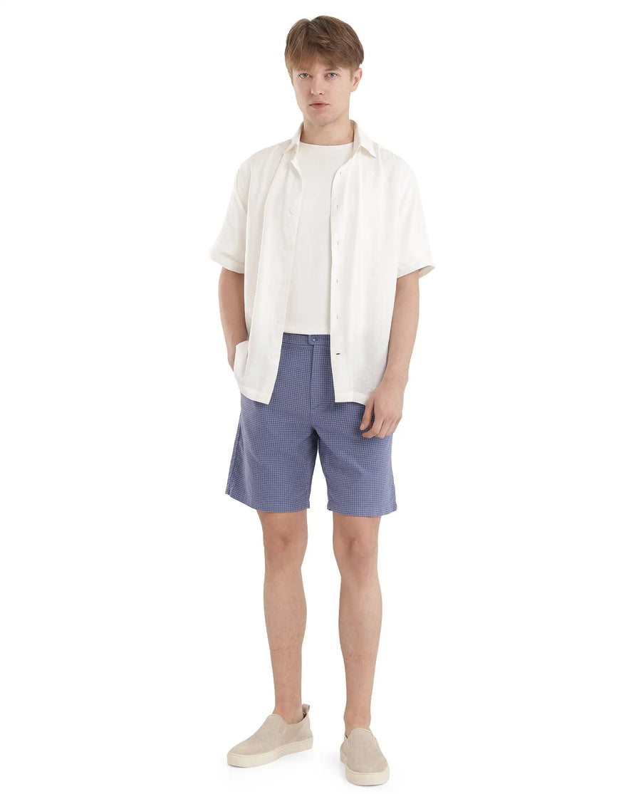 Rare Rabbit Men's Masie White Viscose Blend Plain Regular Fit Half Sleeve Collared Shirt