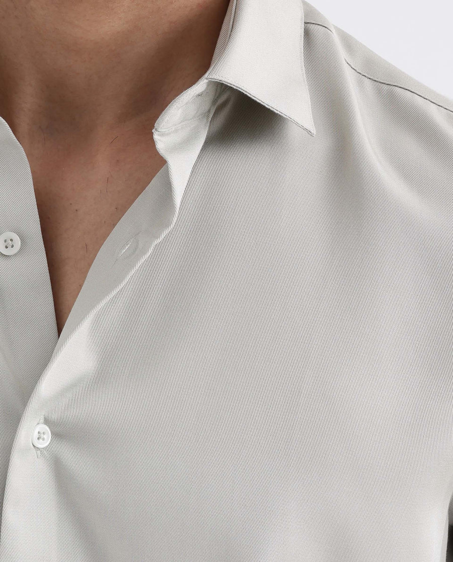 Rare Rabbit Men's Memo Ls Pastel Green Tencel Plain Regular Fit Full Sleeve Collared Shirt