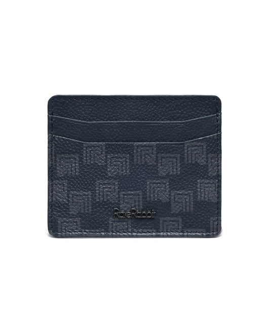 Rare Rabbit Men Mersin Blue Leather Card Holder