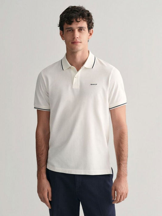 GANT Men Solid Polo Collar Pique Cotton T-shirt