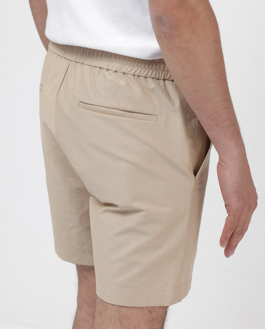 Rare Rabbit Men's Myka Khaki Cotton Plain Relaxed Fit Shorts