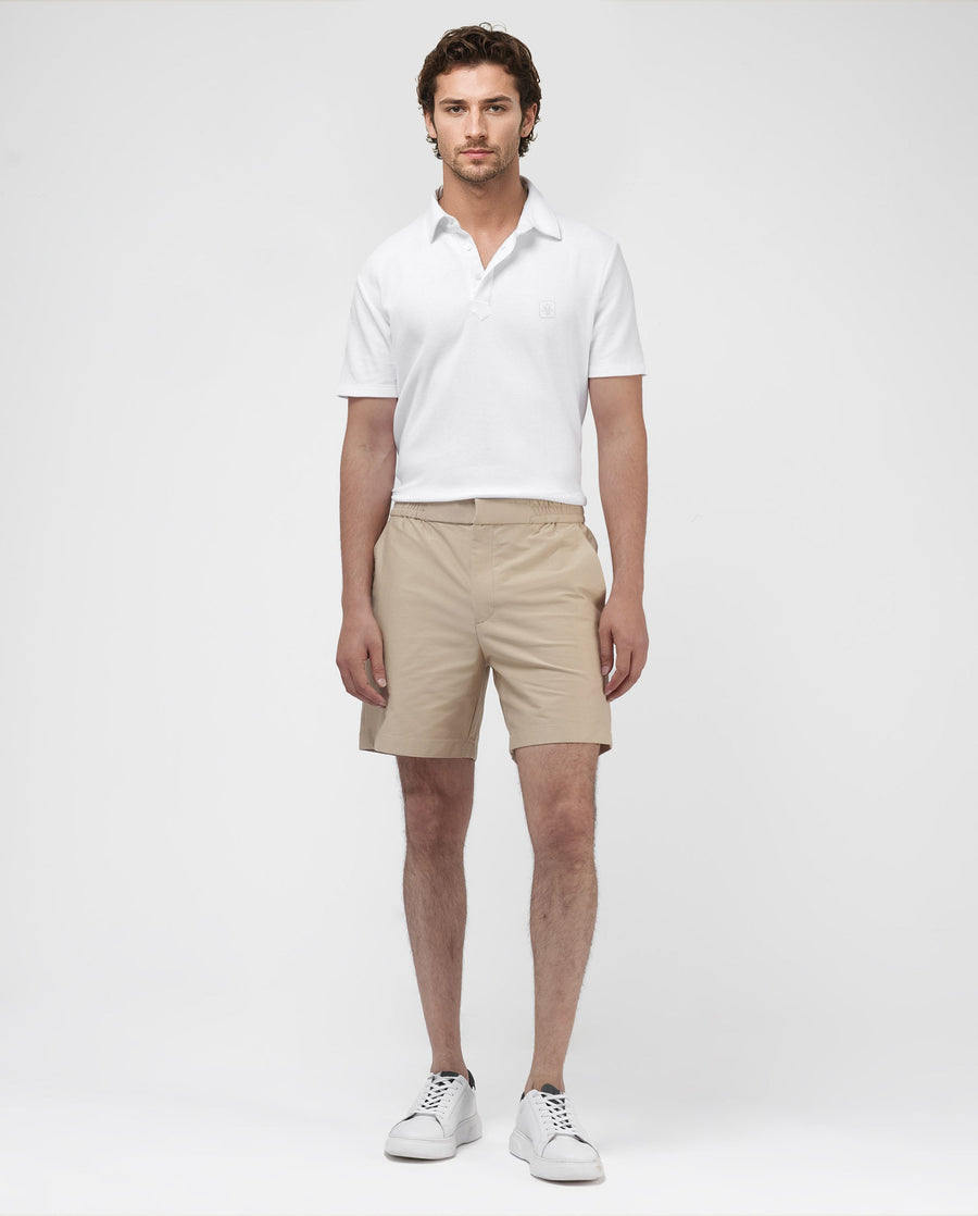 Rare Rabbit Men's Myka Khaki Cotton Plain Relaxed Fit Shorts