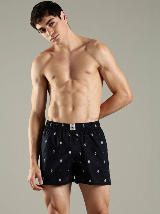 Tommy Hilfiger Men Printed Mid Rise Inner Elastic Cotton Boxers