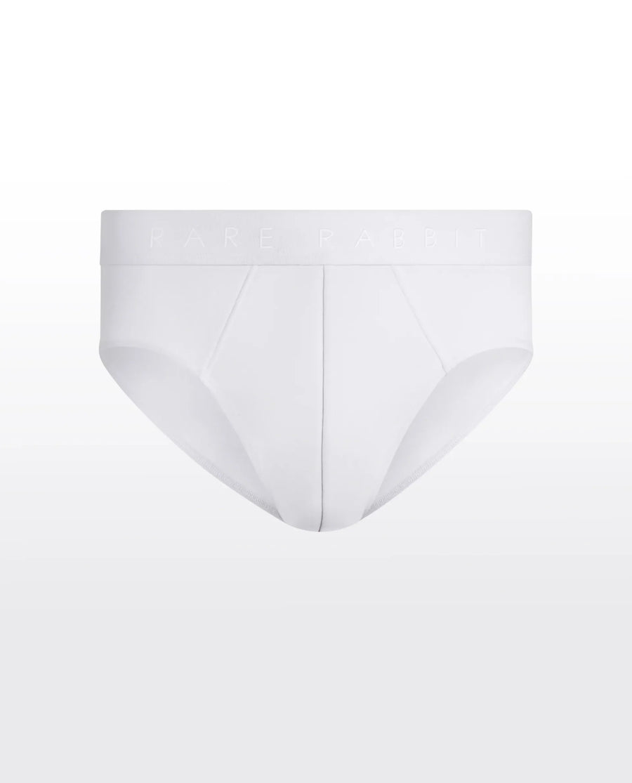 Rare Rabbit Men Near Black/White/Grey Soft Cotton Stretch Briefs (Pack Of 3)