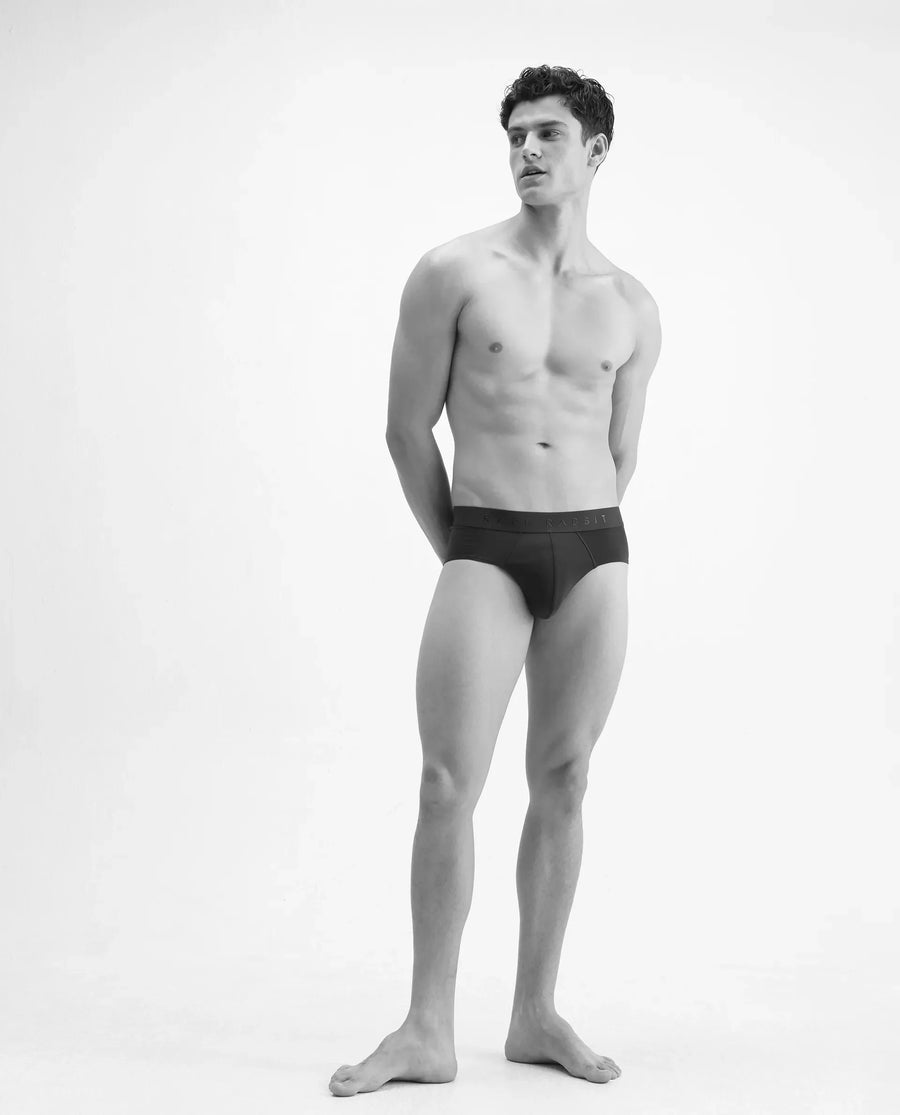 Rare Rabbit Men Near Olive Soft Cotton Stretch Briefs (Pack Of 3)