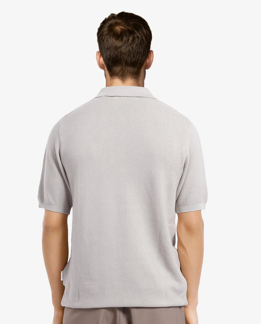 Rare Rabbit Men's Nett Beige Cotton Plain Regular Fit Half Sleeve Polo