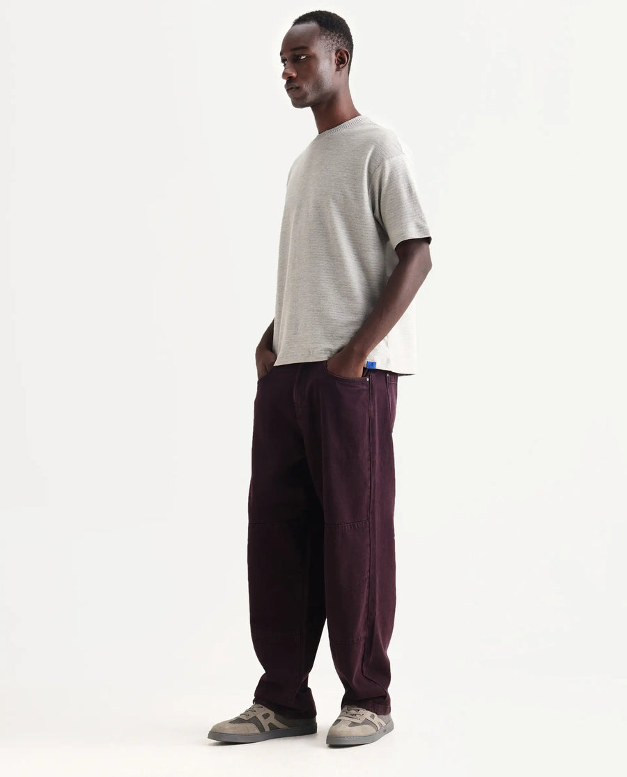 Rare Rabbit Men's Cotton Plain Baggy Fit Jeans