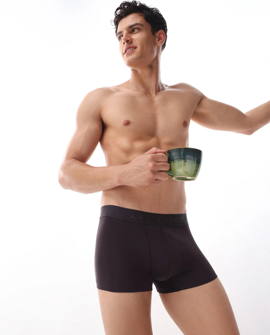 Rare Rabbit Men Now Olive/Prune/Teal Soft Cotton Stretch Trunks (Pack Of 3)
