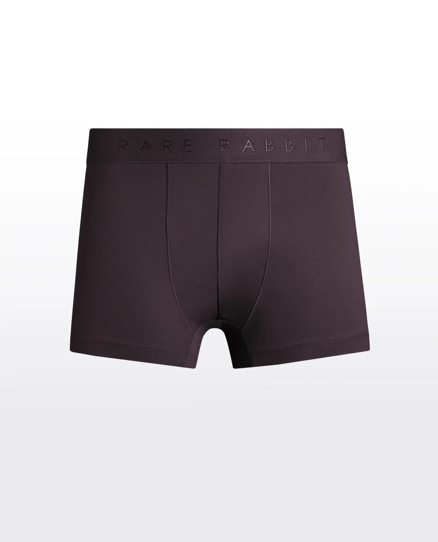 Rare Rabbit Men Now Olive/Prune/Teal Soft Cotton Stretch Trunks (Pack Of 3)