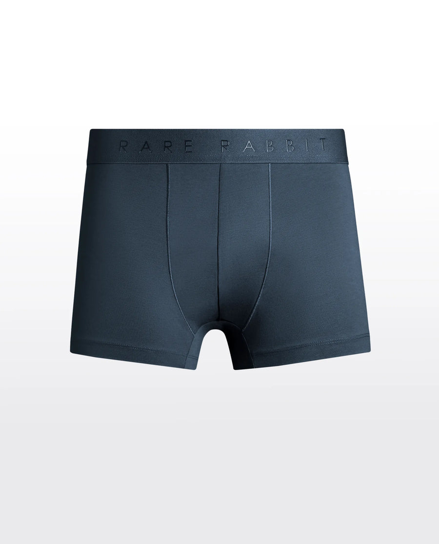Rare Rabbit Men Now Olive/Prune/Teal Soft Cotton Stretch Trunks (Pack Of 3)
