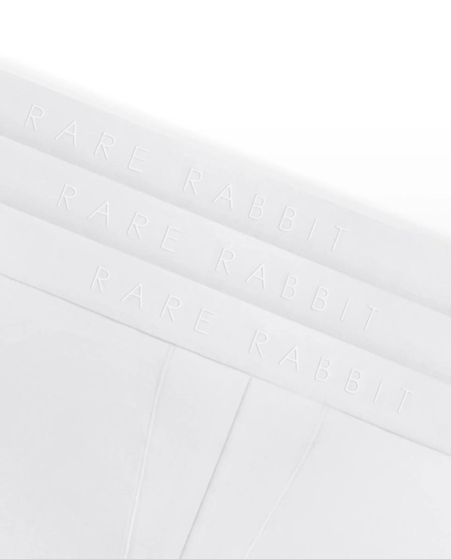 Rare Rabbit Men Now White Soft Cotton Stretch Trunks (Pack Of 3)