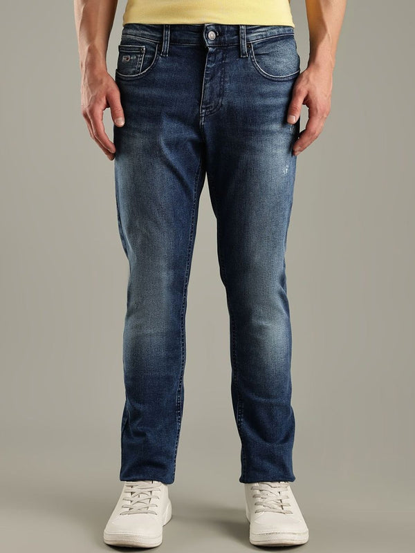 Tommy Hilfiger Men Slim Fit Low-Rise Light Fade Stretchable Jeans