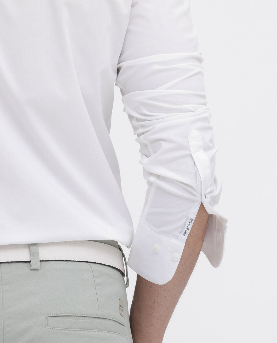 Rare Rabbit Men's Neutron 8 White Cotton Plain Regular Fit Full Sleeve Collared Shirt