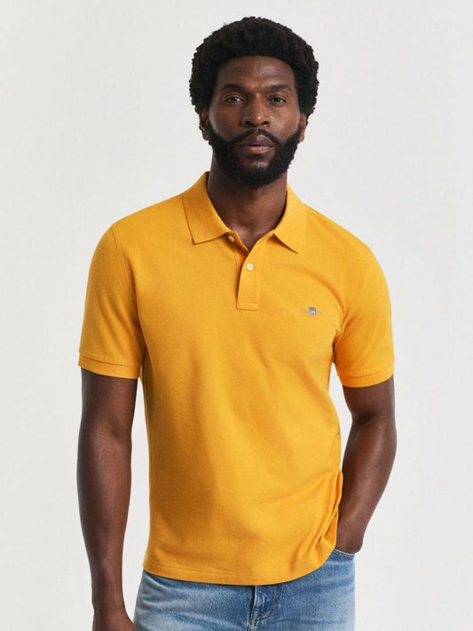 GANT Men Polo Collar Pure Cotton T-shirt